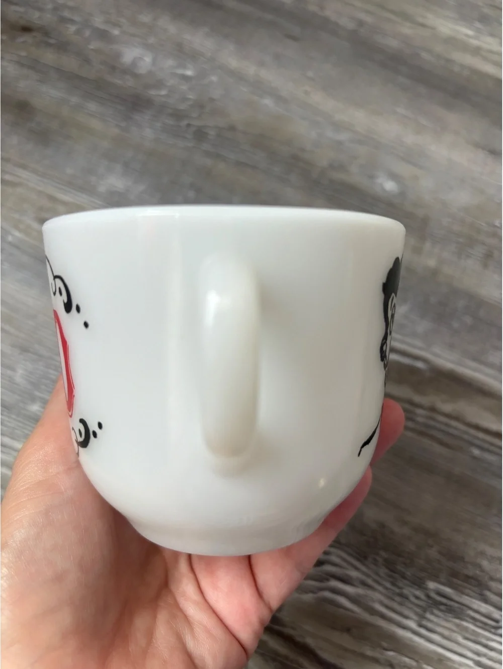 Vintage Hazel Atlas DAD Mug Milk Glass Singing Couple Mom Dad Set Replacement